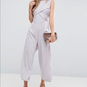 ASOS wrap front tie back jumpsuit